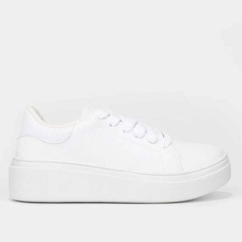 Tênis Vizzano Casual Flatform - Feminino - Branco Branco 2
