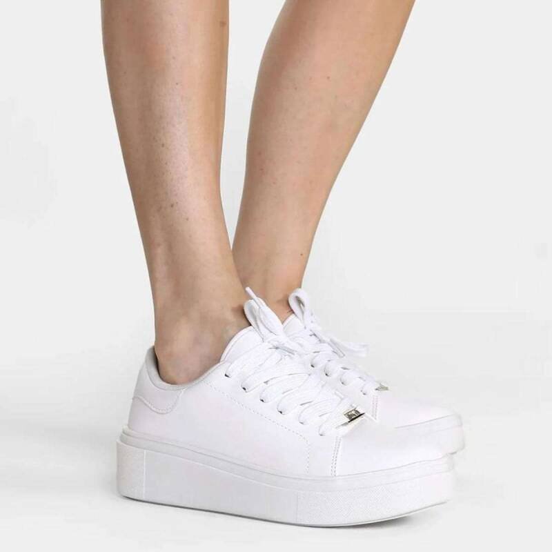 Tênis Vizzano Casual Flatform - Feminino - Branco Branco 6