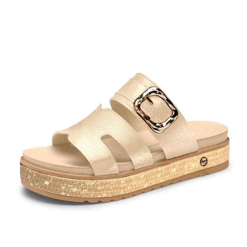 Slide Dakota Flatform - Feminino Bege 2