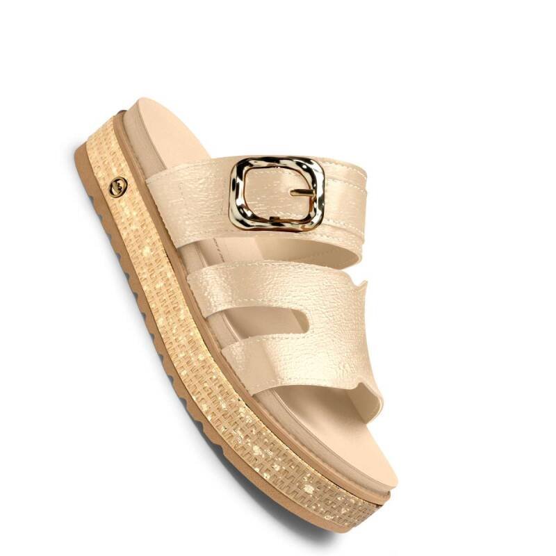 Slide Dakota Flatform - Feminino Bege 3