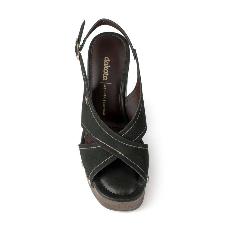 Sandália Dakota Plataforma - Feminino - Preto Preto 4