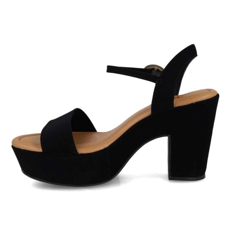 Sandália Bebecê Casual Salto Bloco - Feminino - Preto Preto 2