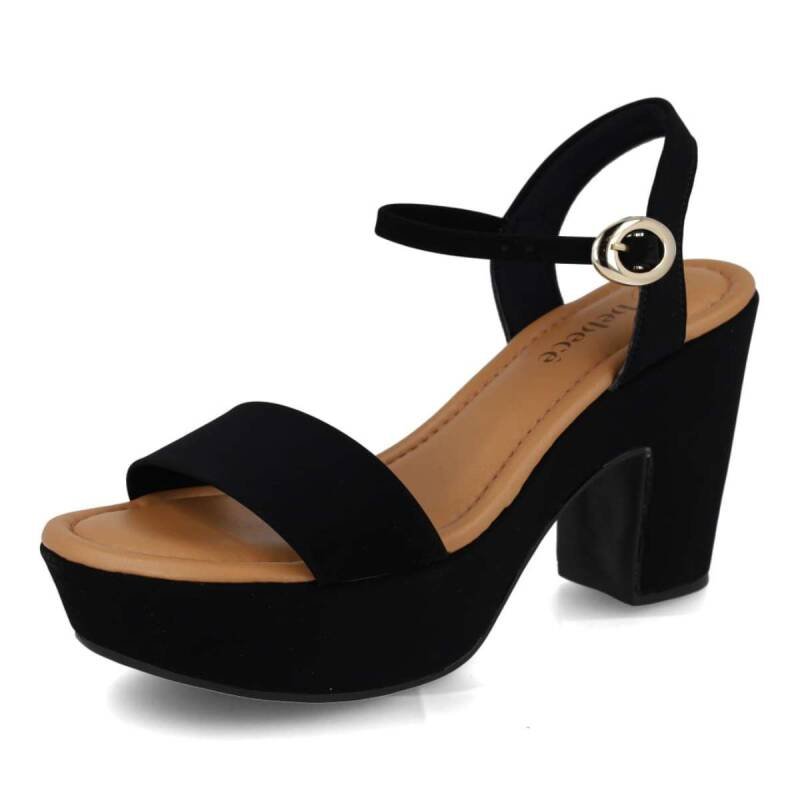 Sandália Bebecê Casual Salto Bloco - Feminino - Preto Preto 4