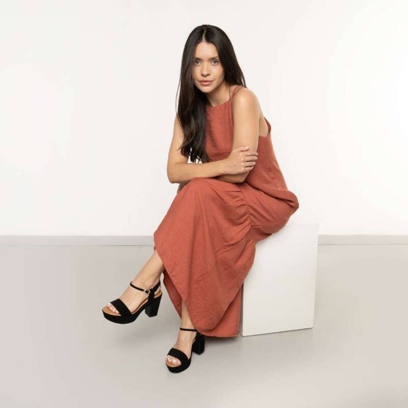Sandália Bebecê Casual Salto Bloco - Feminino - Preto Preto 5