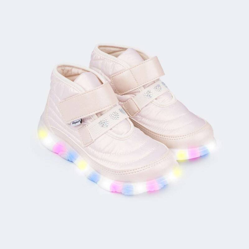 Tênis Pampili de Led Liz Luz Comfy - Infantil - Nude Bege 2