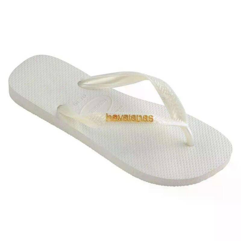 Chinelo Havaianas Top Logo Metallic Branco 2