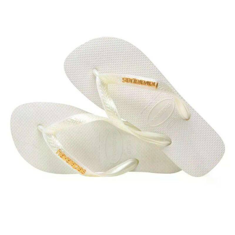 Chinelo Havaianas Top Logo Metallic Branco 4