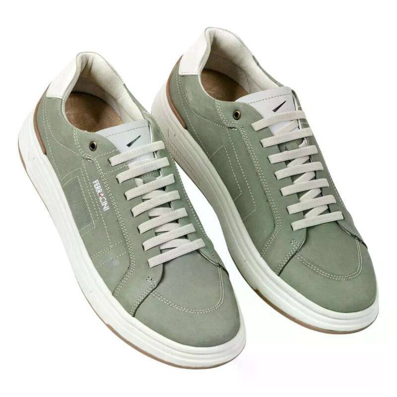 Tênis Masculino Casual Locker Couro 7161-683 Ferracini Verd Verde 2