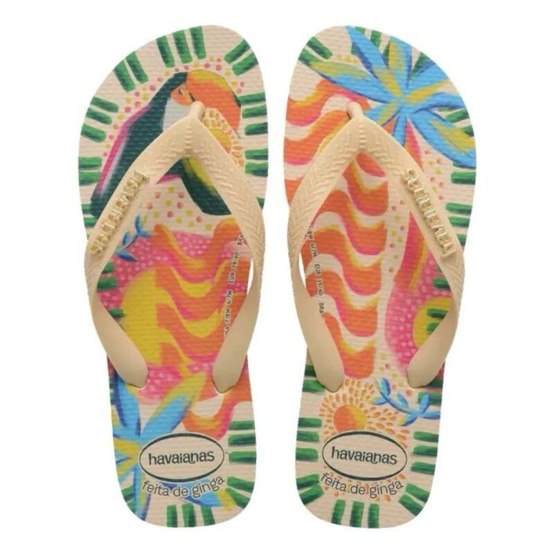 Chinelo Havaianas Top Bossa - Feminino - Creme