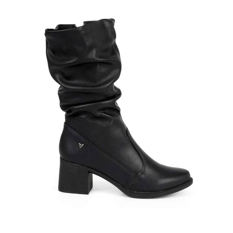 Bota Mississipi de Cano Médio com Salto Bloco - Preto Preto 3