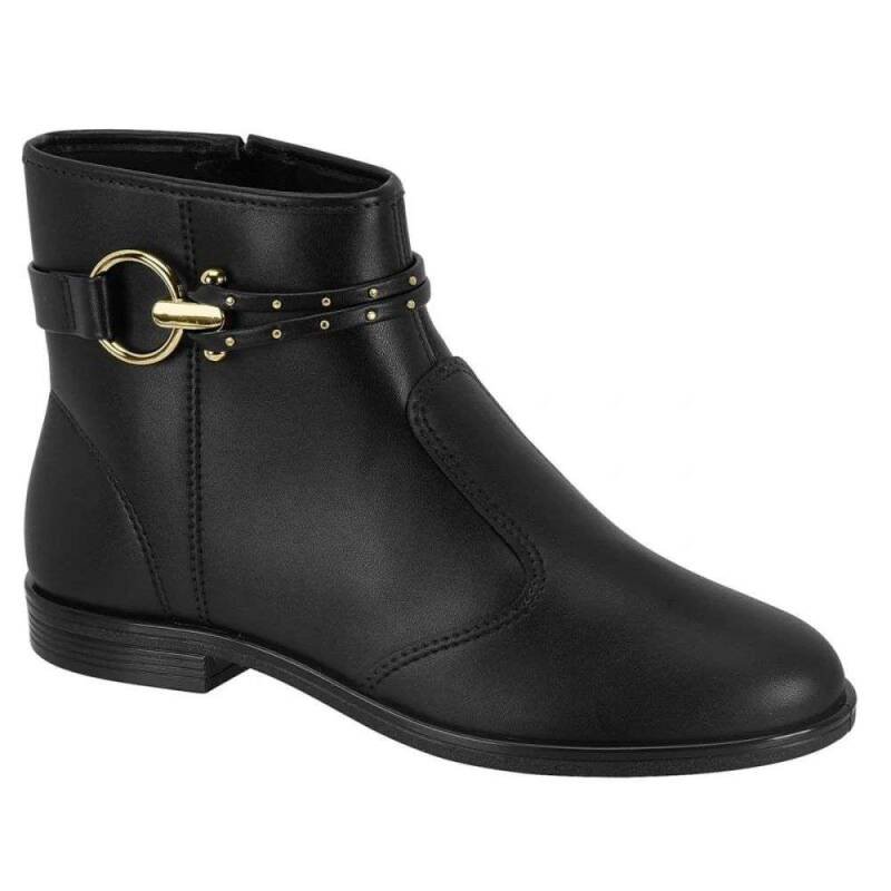 Bota Beira Rio Coturno Cano Curto Feminino - Preto