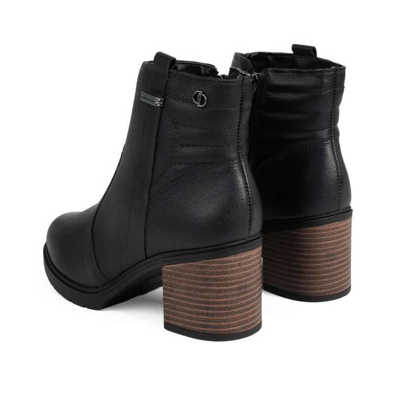 Bota Dakota Salto Bloco Cano Curto - Feminina Preto 6