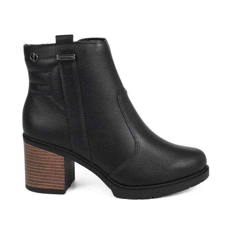 Bota Dakota Salto Bloco Cano Curto - Feminina Preto 2
