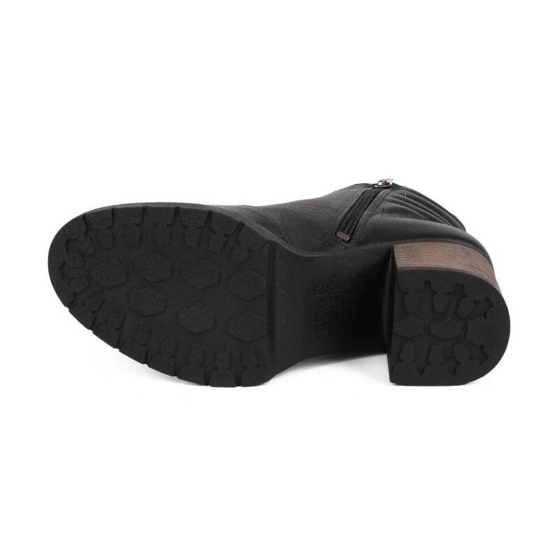 Bota Dakota Salto Bloco Cano Curto - Feminina Preto 4