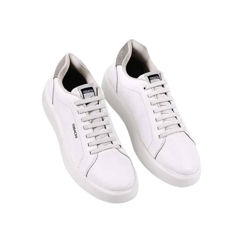 Sapatênis Ferracini Casual em Couro - Masculino - Branco Branco 3