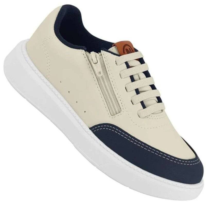 Tenis Infantil Molekinho Meninos Conforto - Branco off Bege 2