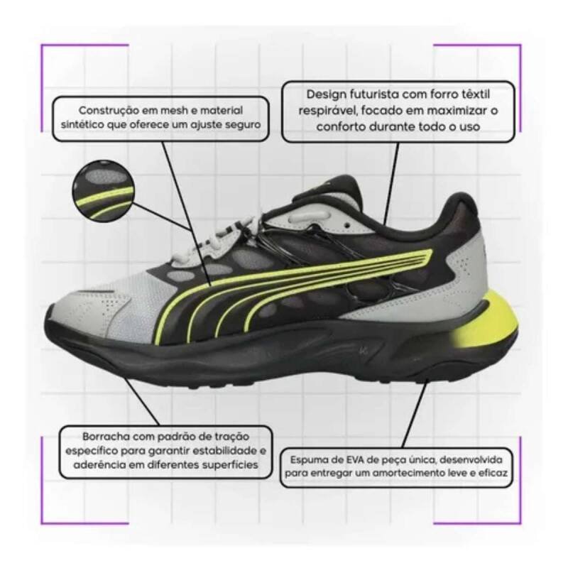 Tênis Puma Insphere Fade - Masculino - Cinza Cinza 8