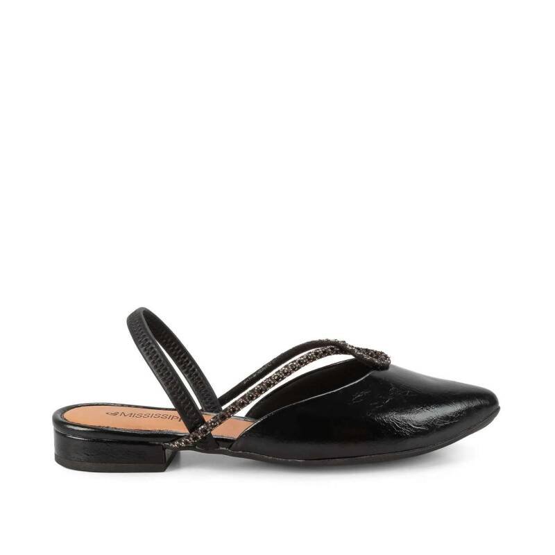 Sapato Mule Mississipi Feminino Bico Fino Preto 3