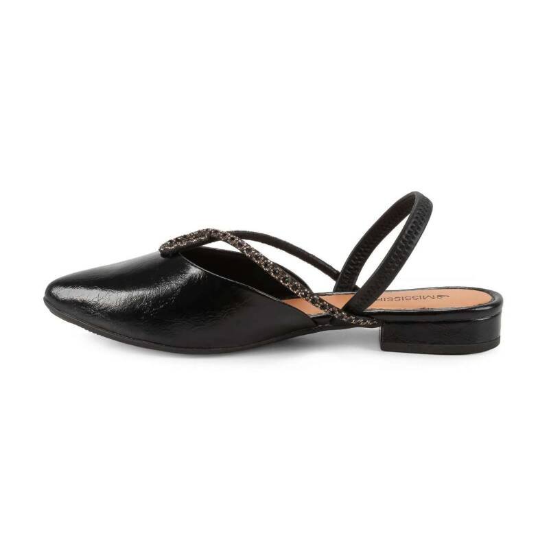 Sapato Mule Mississipi Feminino Bico Fino Preto 4
