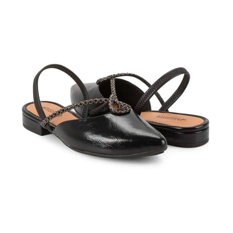 Sapato Mule Mississipi Feminino Bico Fino Preto 7