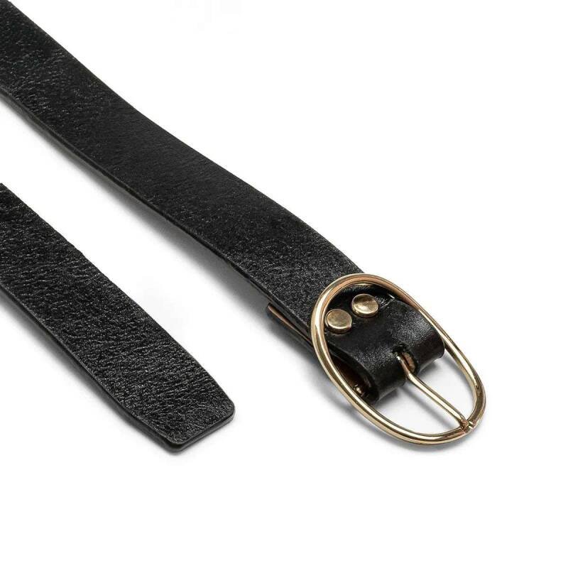 Cinto Dakota de Couro - Feminina - Preto Preto 2