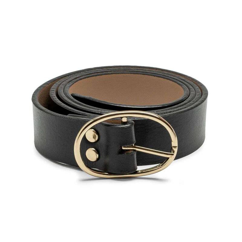 Cinto Dakota de Couro - Feminina - Preto Preto 3