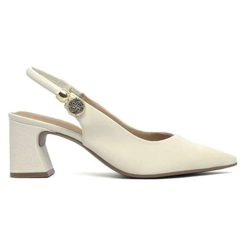 Sapato Ramarim Salto Médio Coconut - Feminino - Bege