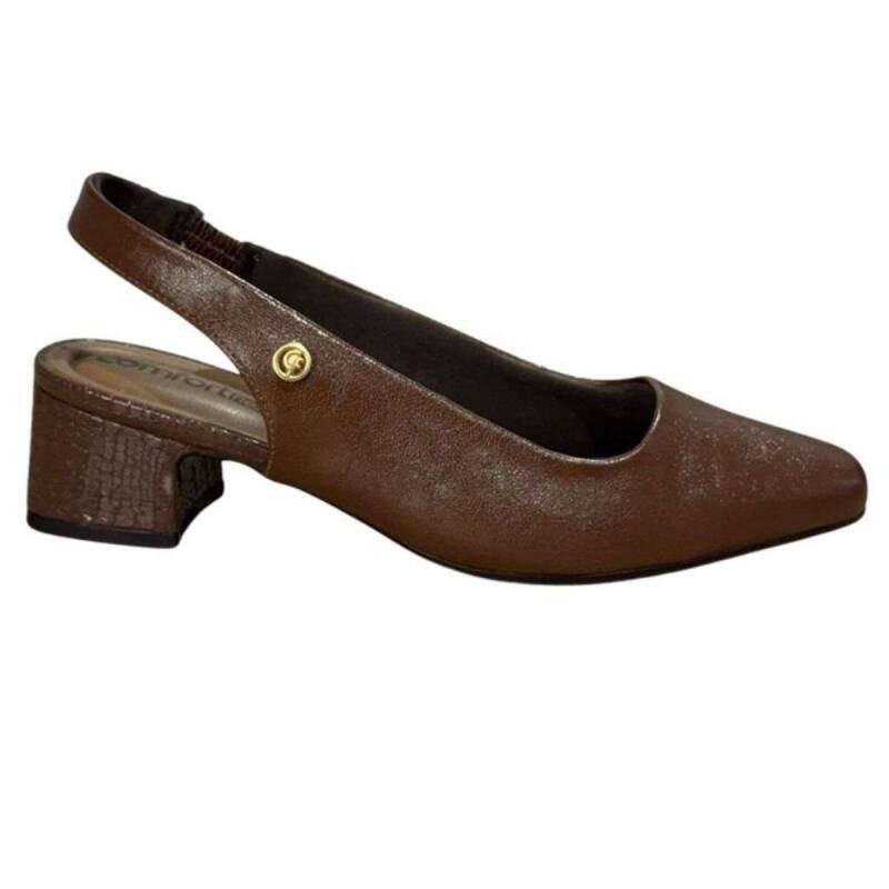 Sapato ComfortFlex Slingback - Feminino - Marrom Marrom 2