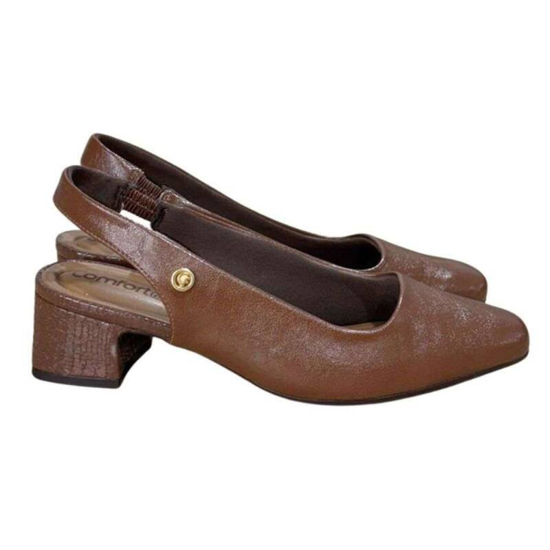Sapato ComfortFlex Slingback - Feminino - Marrom Marrom 6