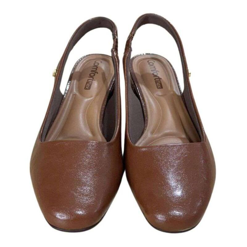 Sapato ComfortFlex Slingback - Feminino - Marrom Marrom 8