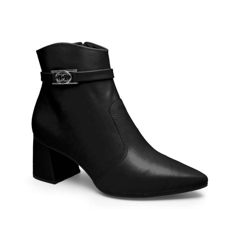 Bota Dakota Cano Curto Salto Bloco - Feminina - Preto