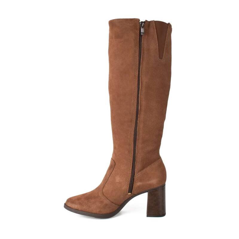 Bota Dakota Cano Longo Castanho Salto Bloco - Feminina - Mar Marrom 4