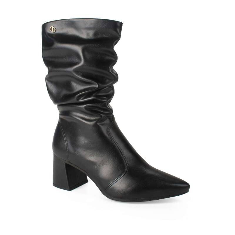 Bota Dakota Cano Longo Slouch - Feminina - Preto