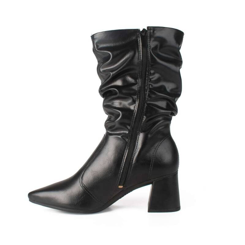 Bota Dakota Cano Longo Slouch - Feminina - Preto Preto 3