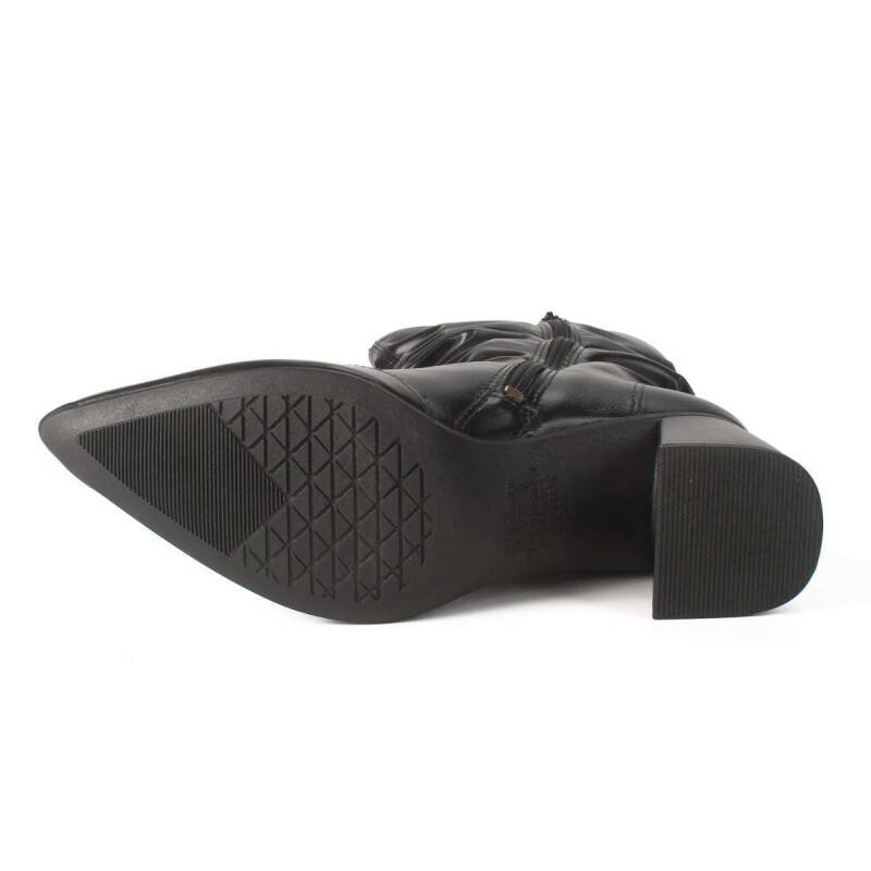 Bota Dakota Cano Longo Slouch - Feminina - Preto Preto 7