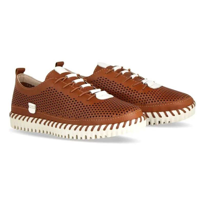 Tênis Casual Bottero Feminino Moderno Tratorado Macio 37411 Marrom 6