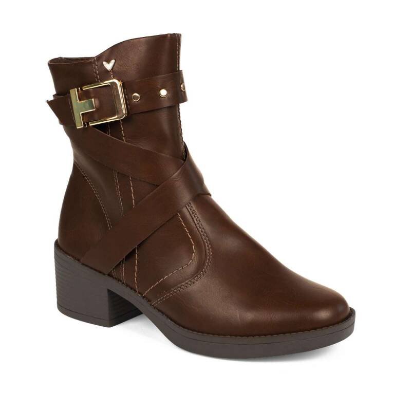 Bota Mississipi Cano Curto Feminina Café Feminina - Marrom