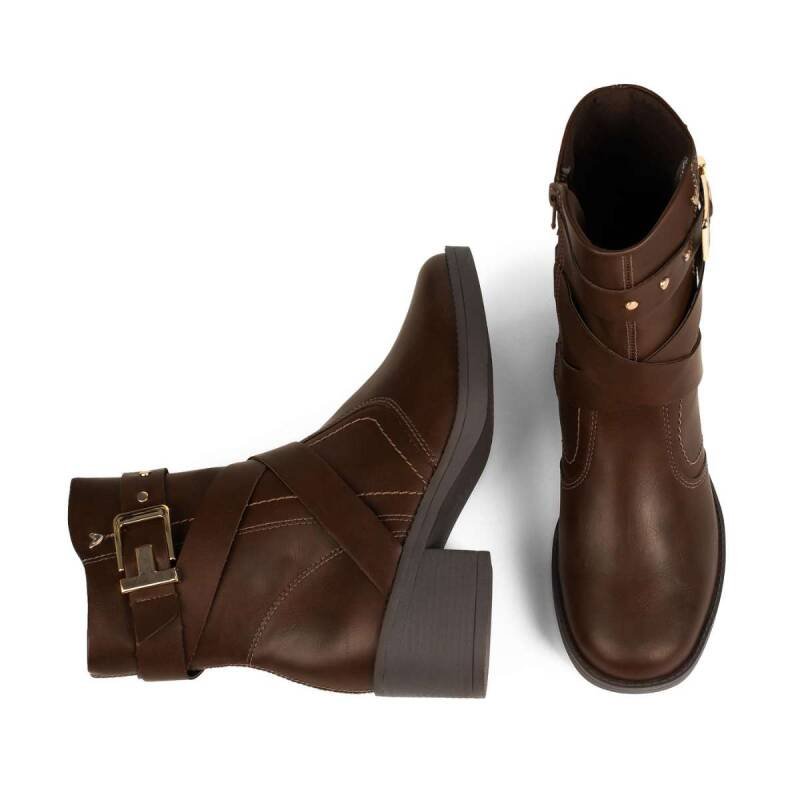 Bota Mississipi Cano Curto Feminina Café Feminina - Marrom Marrom 6