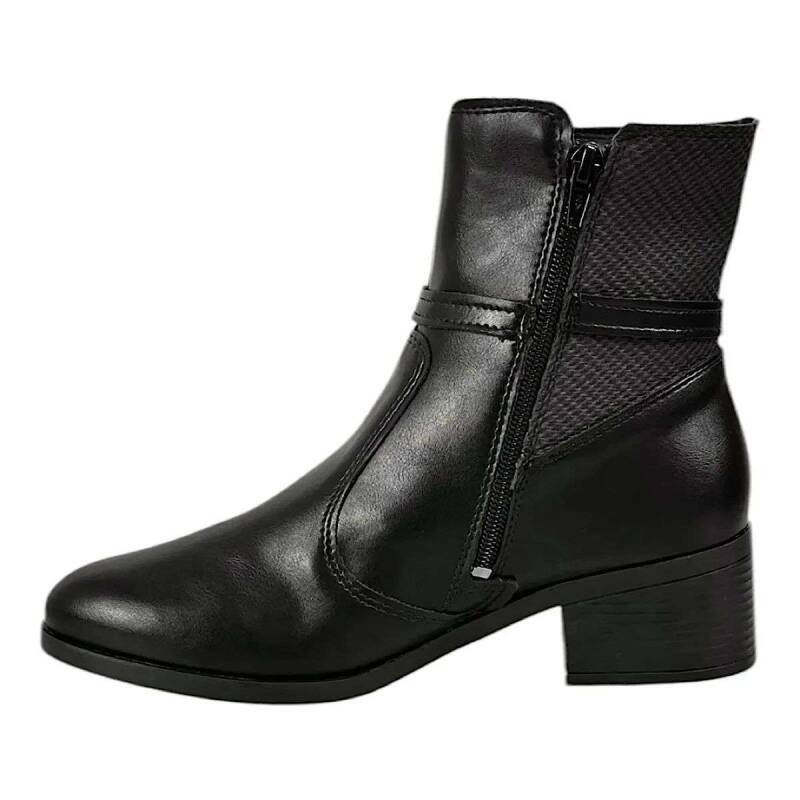 Bota Mississipi Cano Curto Zíper Fivela Feminino - Preto Preto 3