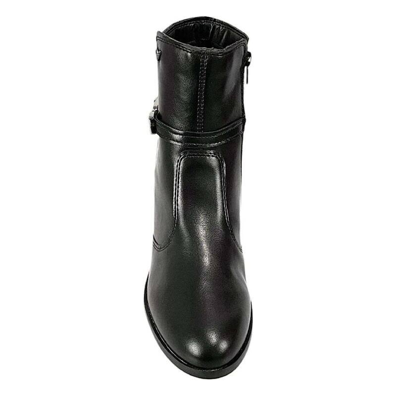 Bota Mississipi Cano Curto Zíper Fivela Feminino - Preto Preto 4