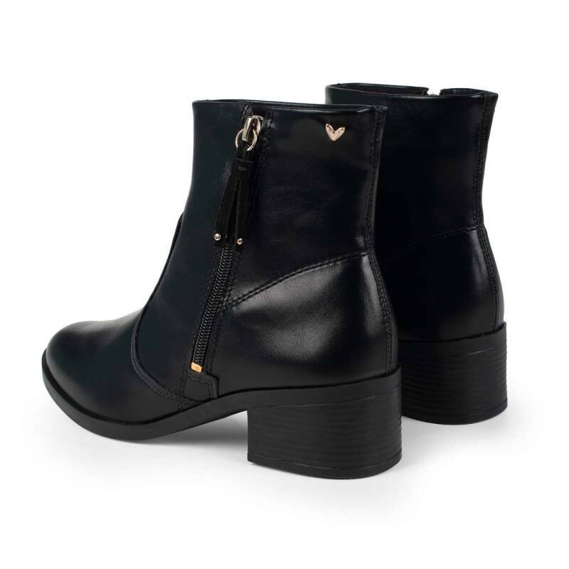 Bota Mississipi Feminino Cano Curto Feminina Zíper - Preto Preto 5