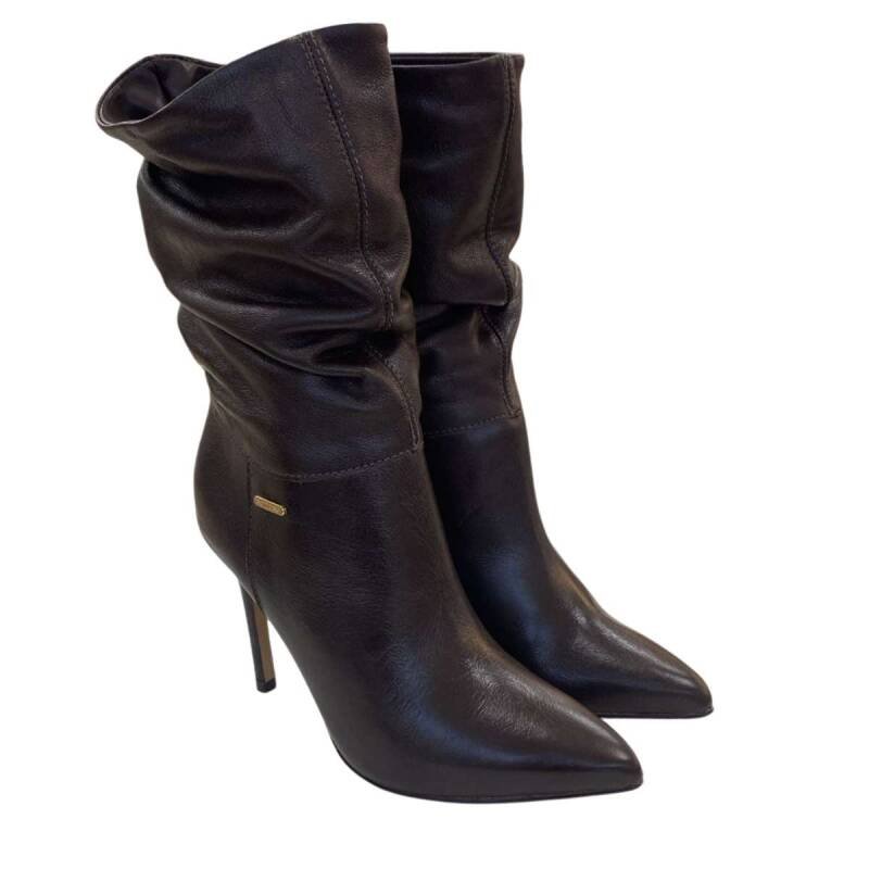 Bota Bottero Cano Baixo Salto Fino - Feminino Marrom 3