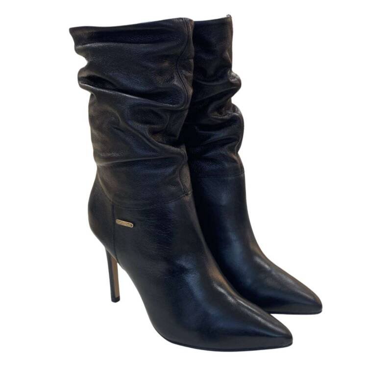 Bota Bottero Cano Baixo Salto Fino - Feminino Preto 3