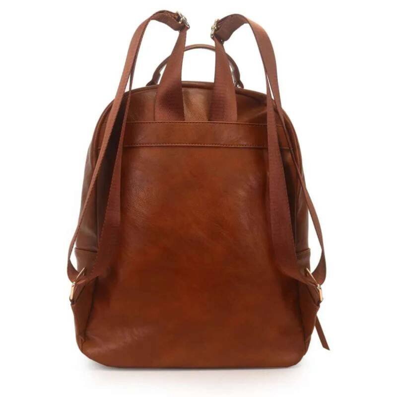 Mochila Wj Grande com Bolso Frontais - Feminina Marrom 3