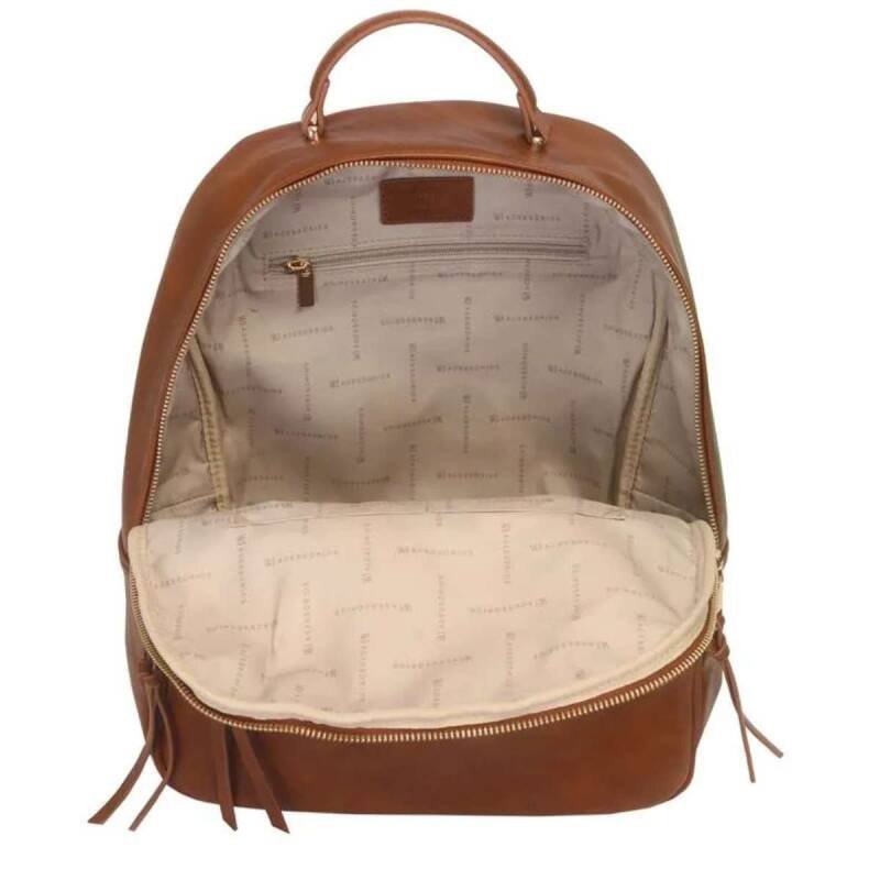 Mochila Wj Grande com Bolso Frontais - Feminina Marrom 4