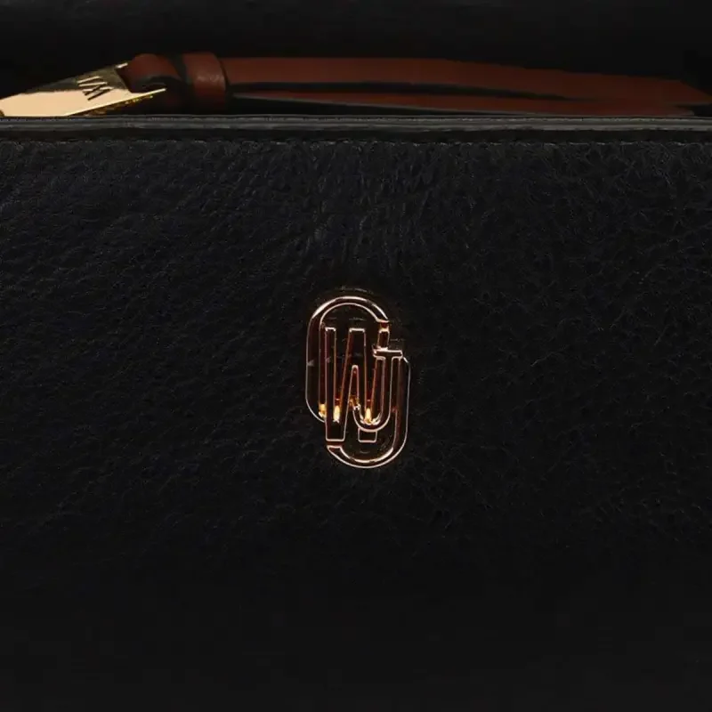 Bolsa Wj Shoulder Bag Grande Bicolor com Alça Trançada - Feminina Preto 7