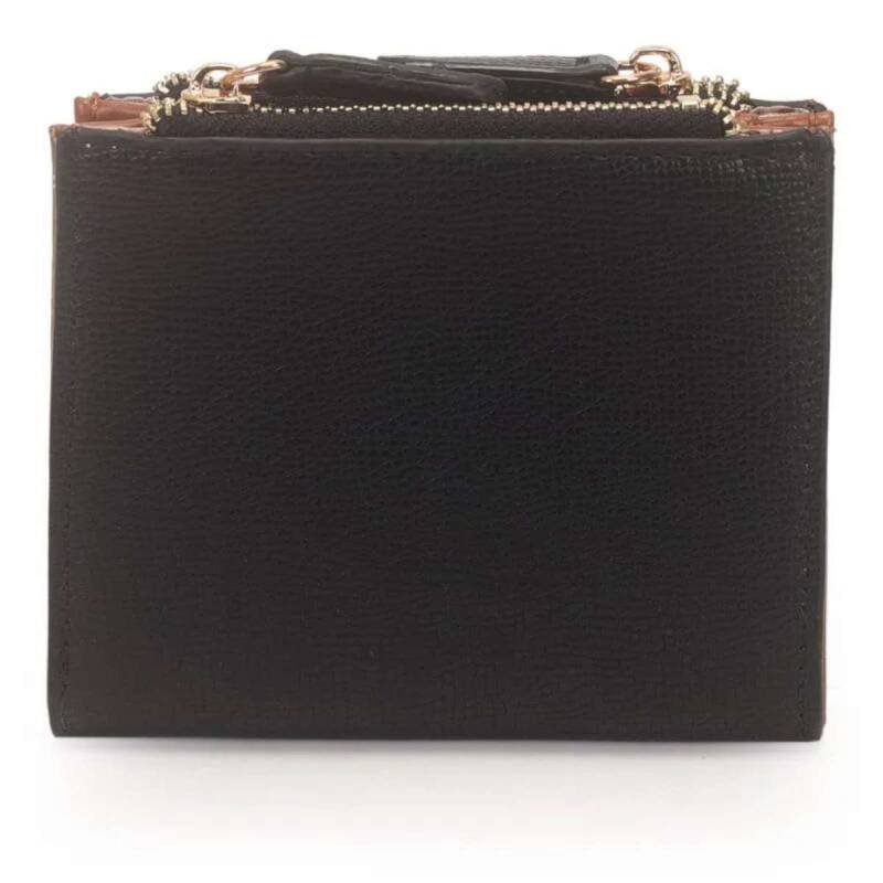 Carteira WJ Pequena Bicolor Metal Logo Resinado - Feminino - Preto 5