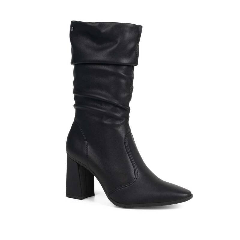 Bota Mississipi Bico Fino Salto Bloco Feminina - Preto