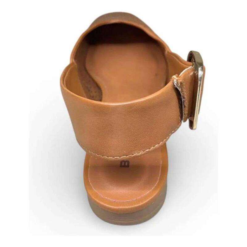 Sapatilha Bottero Slingback Couro Feminina - Marrom Marrom 6