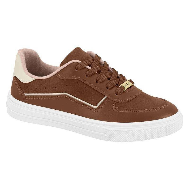 Tenis Moleca Casual Camurça Conforto - Feminino - Marrom